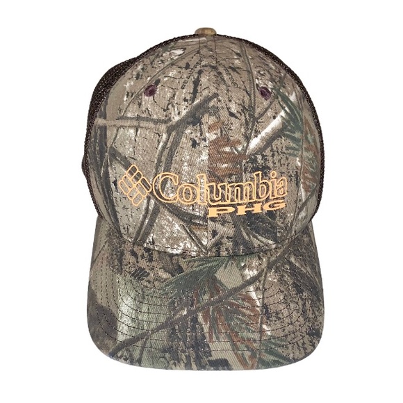 COLUMBIA PFG Camouflage trucker hat men’s size S/m medium - Picture 4 of 14